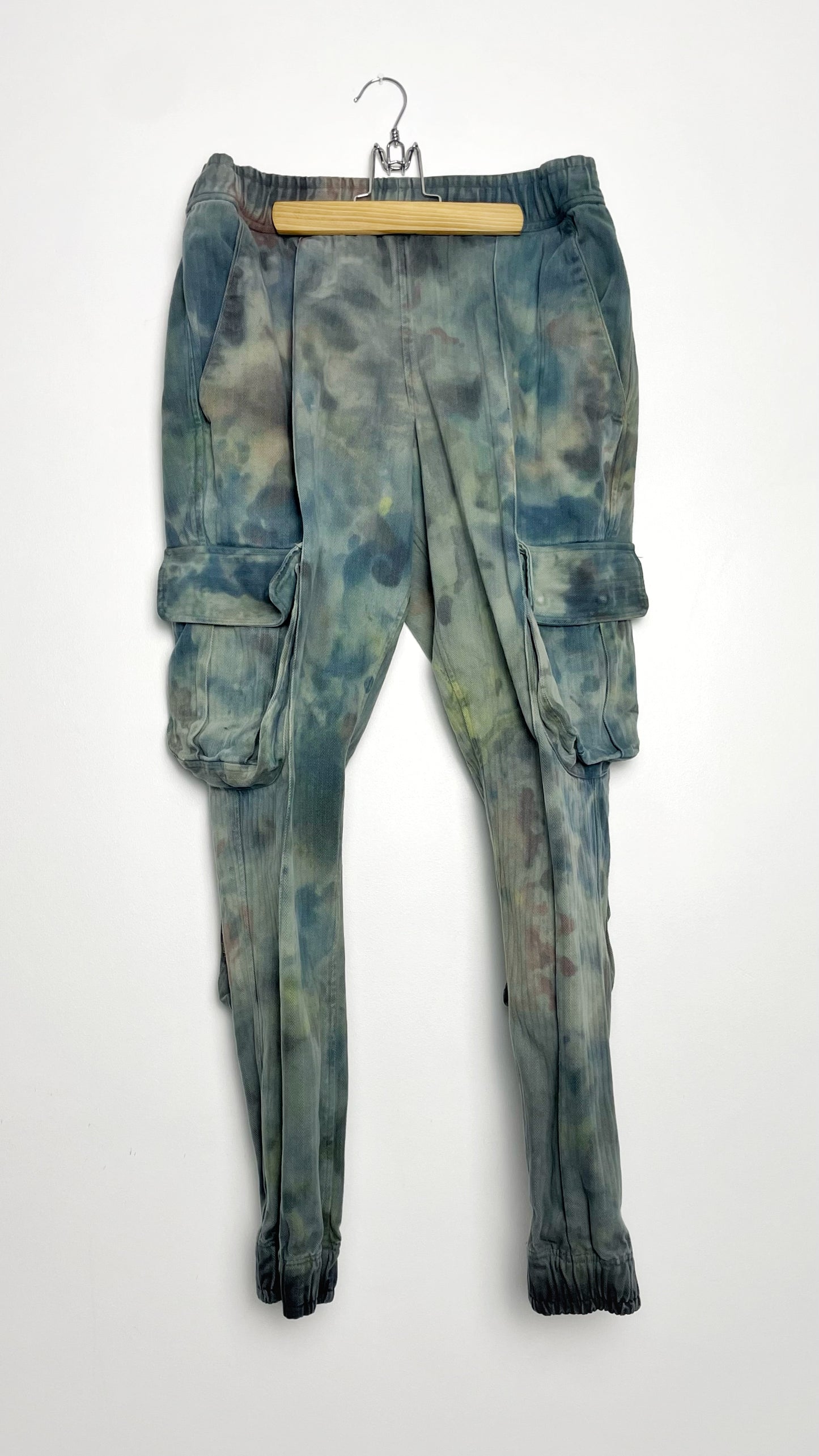 Ice-dyed Camo Chevron Cotton Cargo Jogger