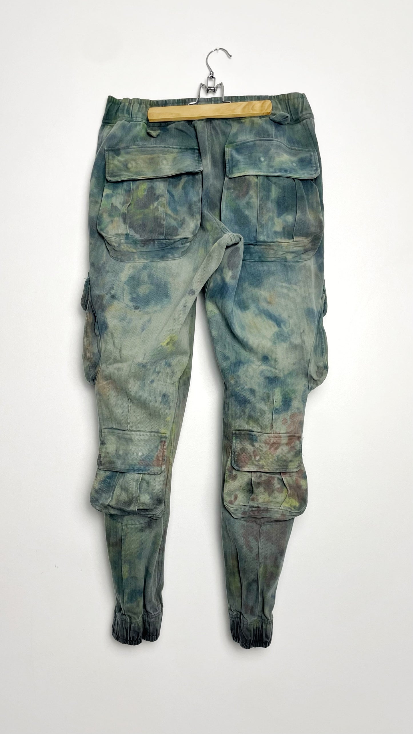 Ice-dyed Camo Chevron Cotton Cargo Jogger