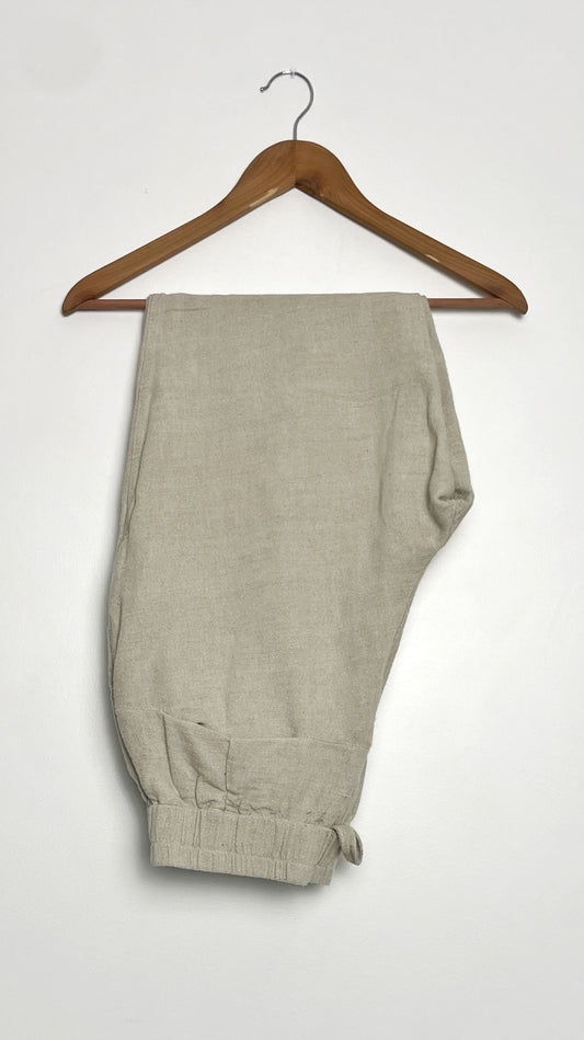 Raw Linen Joggers