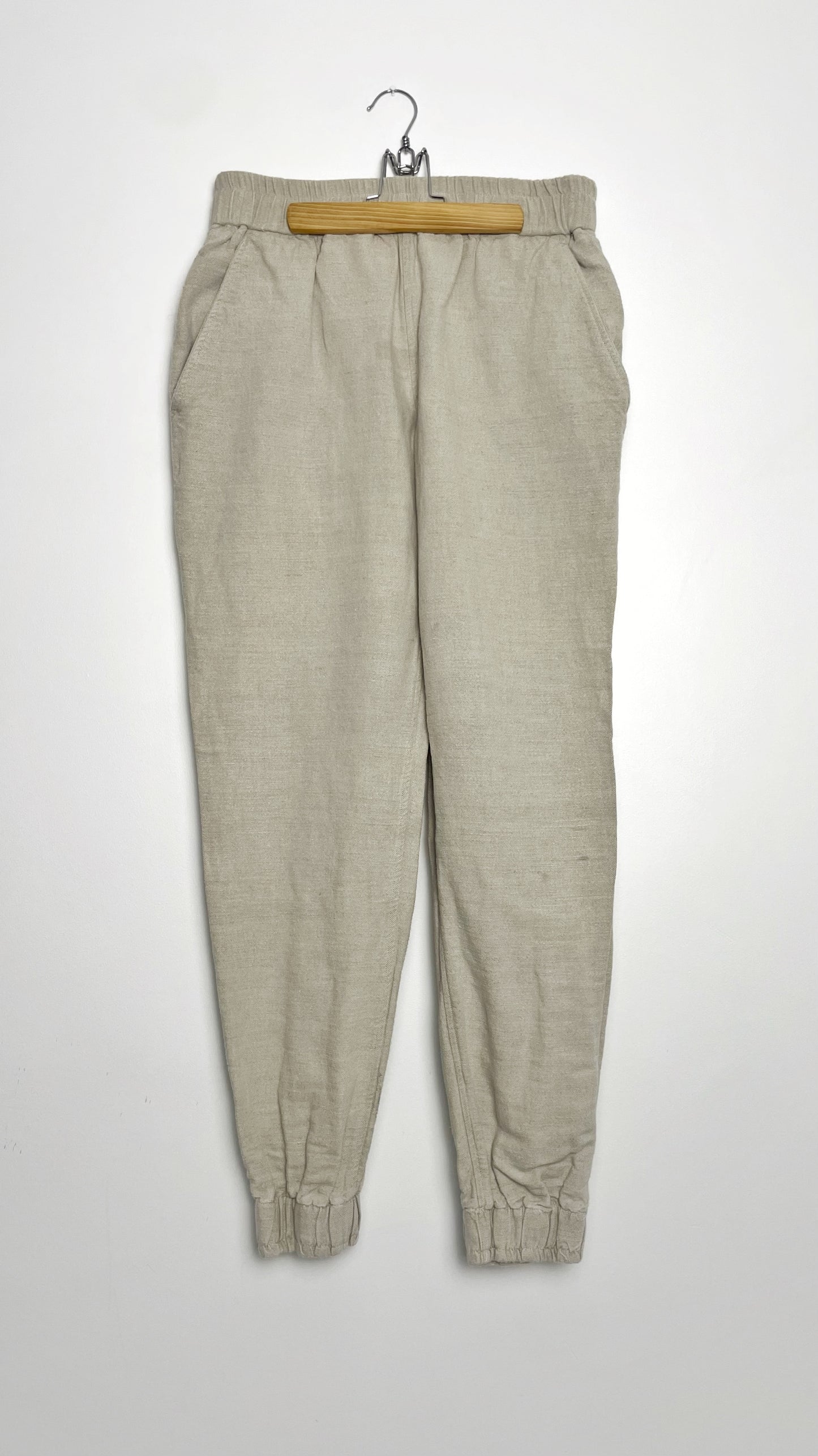 Raw Linen Joggers