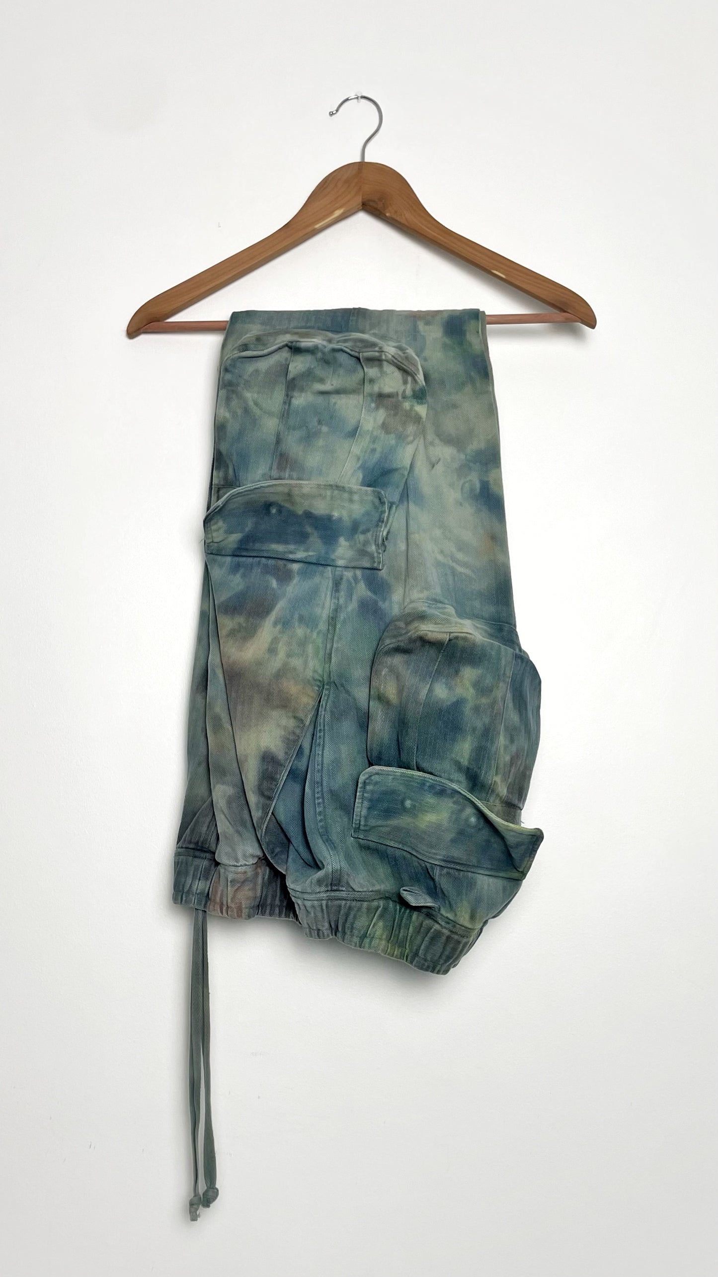 Ice-dyed Camo Chevron Cotton Cargo Jogger