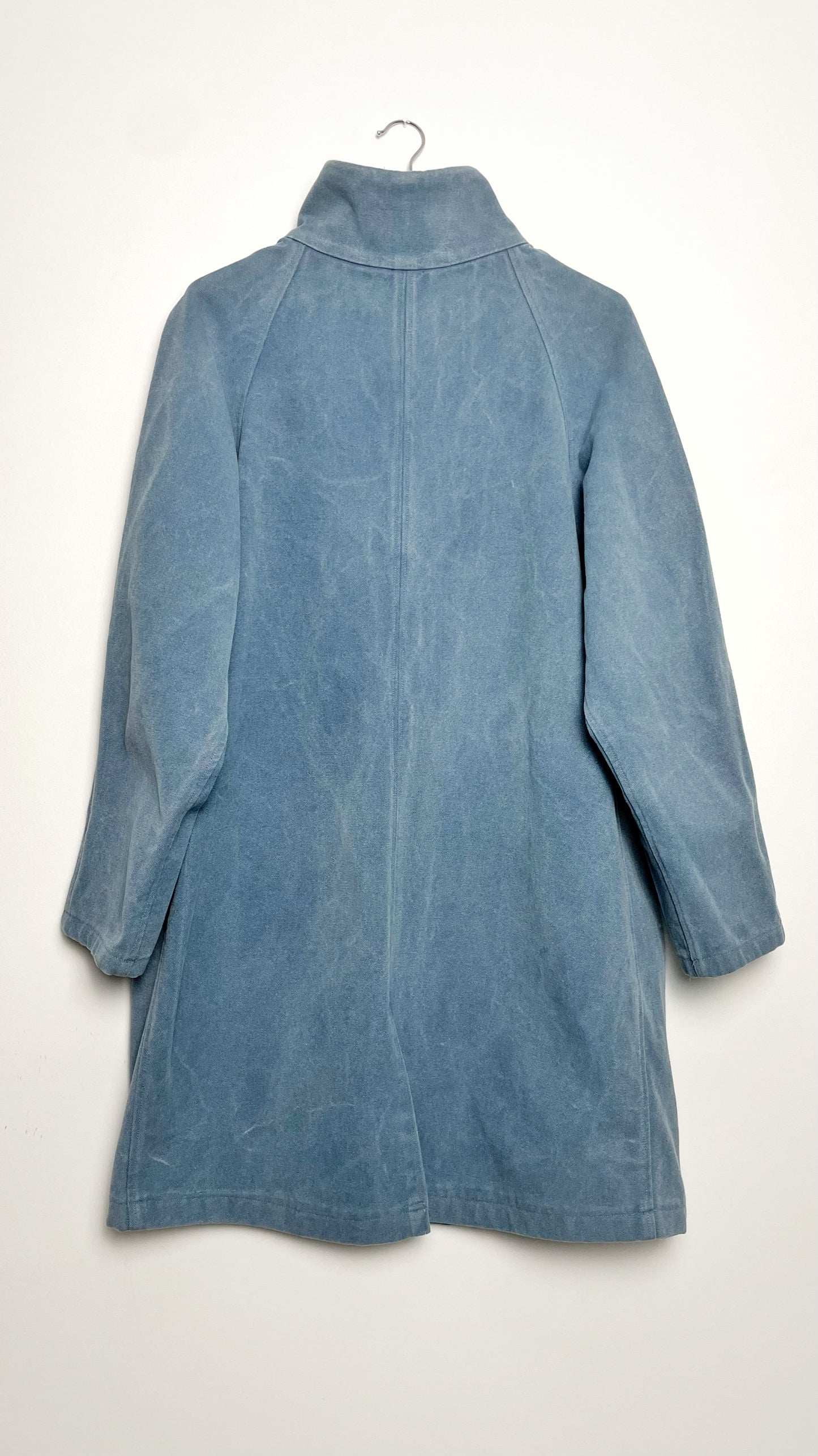 Blue Cotton Canvas Coat